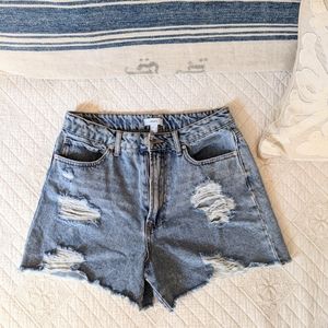 High-rise Denim Mom Jean Shorts NWOT